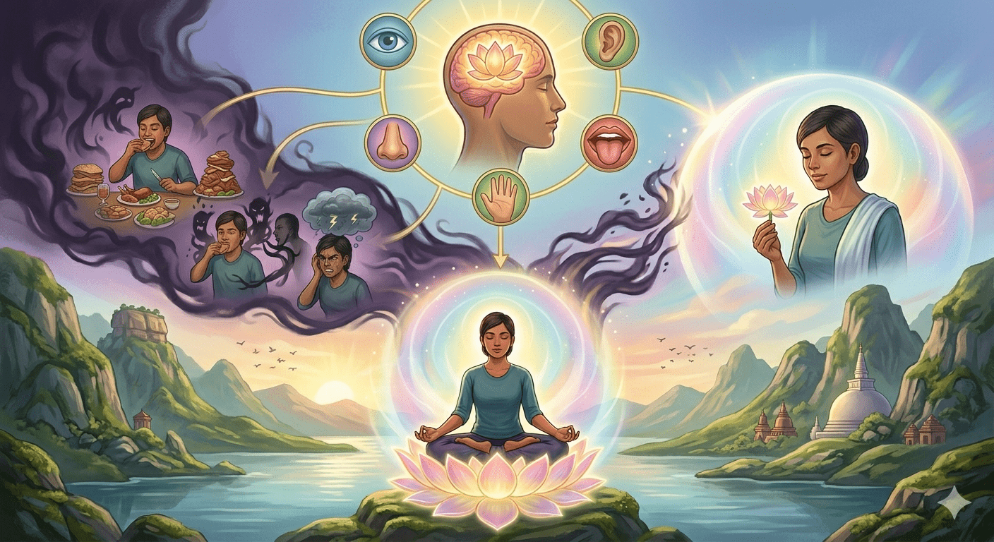 සත්ත්වයකුට හැමවිටම ඉන්ද්‍රිය හයක් ම තියෙන්නෙ ඇයි?